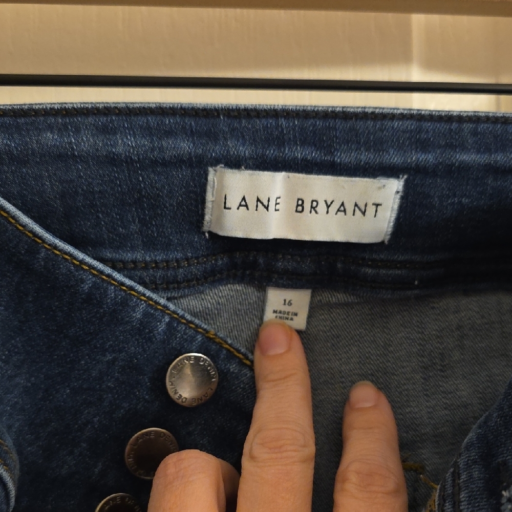 Lane Bryant High-Rise Jeans with Silver Sequin Accents 16 - Picture 4 of 5